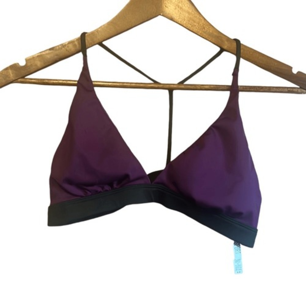 Victoria's Secret Sport Purple Triangle Bikini Top M‎ M Racerback Sporty